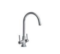 Bristan Monza Easyfit Kitchen Sink Mixer Tap including Base | Brushed Nickel | Brass | 150mm x 340mm