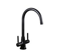 Bristan Monza Kitchen Tap , Black, MZ SNK EF BLK | Modern Design, Swivel spout, Top fix EasyFit installation, Dual lever operation, Kitchen mixer tap, Lifetime Cover