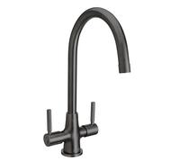 Bristan MZ SNK EF GM Monza Easyfit Mono Sink Mixer Twin Lever, Gun Metal Grey