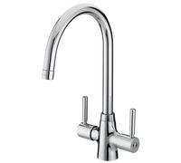 Bristan Monza Kitchen Tap - swivel spout, two lever EasyFit chrome kitchen sink tap, MZ SNK EF C