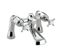 Bristan 1901 Bath Filler Tap with Ceramic Disc Valves | Chrome | Metal | 180mm x 140mm