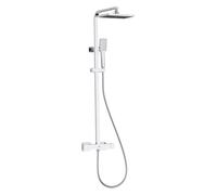 Napoli Adjustable Thermostatic Rigid Riser Diverter Bar Shower Chrome