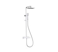 Bristan Napoli Thermostatic Diverter Bar Shower Chrome Rigid Riser Chrome Square