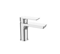 Bristan Naxos Basin Mixer with Clicker Waste and Ceramic Cartridge, Deck Mounted Bathroom Tap, Chrome Finish