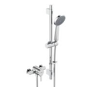 Bristan Onza Thermostatic Exposed Mini Valve Mixer Shower With Riser Kit - Chrome
