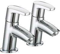 Bristan Orta 3/4 Chrome Bath Taps Pair Deck Mount Bathroom Tap Sinks Shower