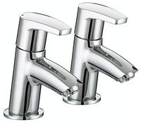 Bristan Orta Bathroom Taps, chrome pillar bath taps | OR 3/4 C, Modern design, Matching bathroom sink taps available, Lifetime Cover