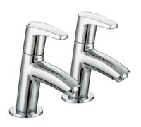 Bristan Orta Chrome Effect Contemporary Double Basin Pillar Tap