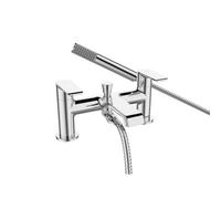 Bristan Polo Bath Shower Mixer with Easy Clean Handset, Deck Mounted, Chrome Finish