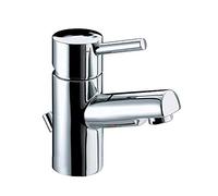 Bristan Prism Bathroom Taps, eco Chrome Basin Mixer tap | PM EBAS C, Modern design, Includes pop-up waste, Bathroom sink taps, Matching bath taps and showers available, Lifetime Cover
