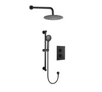 Bristan Prism BLK SHWR PK Prism Recessed Concealed Dual Control Shower Pack Black