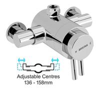 Bristan Prism Exposed Concentric Top Valve Chrome Shower Mixer 136 - 158mm Pipe