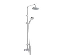 Bristan Shower Valve Prism - Exposed Sequential Rigid Riser Kit, Wall-Mounted Chrome Finish