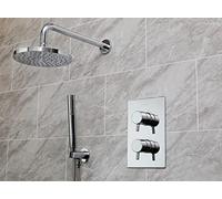 Bristan SHWR PK4 Prism Shower Pack with Fixed Head and Wall Outlet Handset Mixer, Chrome Plated