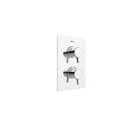 Bristan Prism Recessed Thermostatic Dual Control Shower Valve Mixer, Temperature Control Shower for All Plumbing Systems, Chrome - PM2 SHCVO C