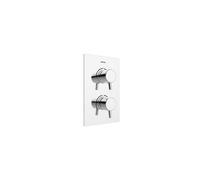 Bristan Prism Recessed Thermostatic Dual Control Shower Valve with Integral Two Outlet Diverter | Chrome | Brass | 165mm x 255mm x 110mm