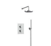 Bristan SHWR PK4 Prism Shower Pack with Fixed Head and Wall Outlet Handset Mixer, Chrome Plated