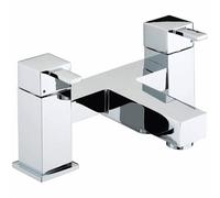 Bristan Qd Bf C Quadrato Pillar Bath Mixer Filler Tap Chrome Square Design
