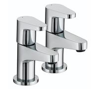 Bristan Quest Bathroom Taps, chrome pillar basin taps