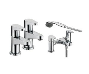 Bristan QST 1/2 C Quest Basin Taps with Bristan QST BSM C Quest Bath Shower Mixer