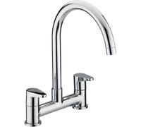 Bristan QST DSM C Quest Deck Kitchen Sink Mixer Tap with Swivel Spout, Chrome