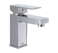 Bristan Qubo Basin Mixer Clicker Waste Chrome Tap Bathroom Taps Deck Mount Brass