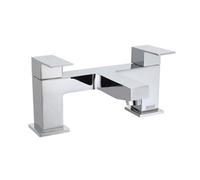 Bristan Qubo Bath Filler Chrome Taps Deck Mount Bathroom Tap
