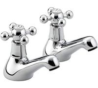 Bristan Regency Traditional Bathroom Taps, Chrome Pillar Bath taps | R 3/4 C, Traditional design, Matching bathroom sink taps and showers available, Lifetime Cover