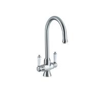 Bristan Renaissance Easyfit Kitchen Sink Mixer Tap including Base | Brushed Nickel | Brass | 150mm x 365mm