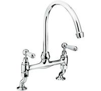 Bristan Renaissance Mono Kitchen Sink Mixer Tap Double Lever Chrome Deck Mounted