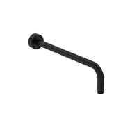 Bristan Round 370mm Wall Mounted Shower Arm, Stainless Steel Construction, Secure Fixing Components, Black Finish