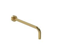 Bristan Round 370mm Wall Mounted Shower Arm, Stainless Steel Construction, Secure Fixing Components, Brushed Brass Finish