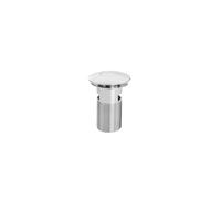 Bristan Round Cap Push Button Slotted Clicker Basin Waste | Chrome | Brass | 60mm x 90mm x 60mm