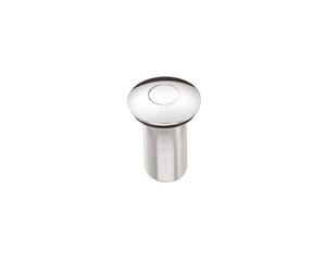 Bristan Round Cap Push Button Unslotted Clicker Basin Waste | Chrome | Brass | 68mm x 93mm x 68mm