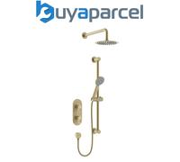 Bristan Saffron Brushed Brass Concealed Dual Control Shower Pack