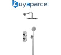 Bristan Saffron, Concealed Thermostatic Shower Kit with Three Outlets, Safe Touch Technology, Chrome Finish