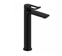Bristan Saffron Eco Start Tall Basin Mixer Tap with Clicker Waste - Black