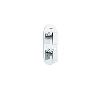 Bristan Sail Recessed Thermostatic Dual Control Shower Valve with Integral Two Outlet Diverter | Chrome | Brass | 100mm x 240mm x 105mm
