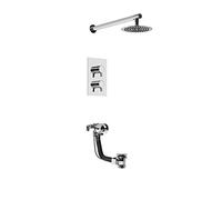 Bristan SHWR PK Complete Prism Recessed Dual Control Pack, Chrome, Shower w/Kit 1