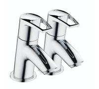 Bristan Sm 3/4 C Smile Bath Taps Chrome Bath Pillar Taps Pair 3/4" Tap