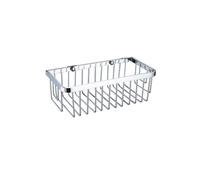 Bristan Small Wall Mounted Wire Basket | Chrome | Brass | 250mm x 80mm x 120mm
