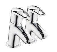 Bristan Smile Bathroom Taps, chrome pillar bath taps | SM 3/4 C, Modern design, Matching bathroom sink taps available, Lifetime Cover