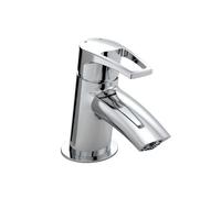 Bristan Smile Bathroom Taps, Chrome Small Basin Mixer tap | SM SMBAS C, Modern design, Includes clicker waste, Bathroom sink taps, Matching bath taps available, Lifetime Cover