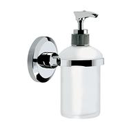 Bristan Solo Wall Mounted Frosted Glass Soap Dispenser Chrome Plated (SO SOAP C)