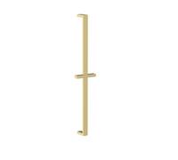 Bristan Square Riser Rail with Fixed Position Brackets, Wall Mounted, Brushed Brass Finish