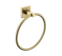 Bristan Square Towel Ring Holder Brushed Brass