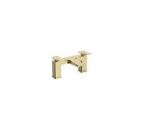 Bristan Tangram Bath Filler with Durable Ceramic Disc Valves, Deck Mounted, Brushed Brass Finish