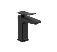 Bristan Tangram Eco Start Basin Mixer with Clicker Waste, Deck Mounted Bathroom Tap, Black Finish