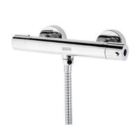 Bristan Thermostatic Bar Mixer Shower Round Chrome Valve Only - Bottom Outlet