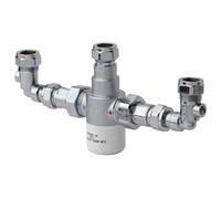 Bristan TMV3 Concealed Thermostatic Mixing Shower Valve with Isolation Elbows | Chrome | Brass | 15mm